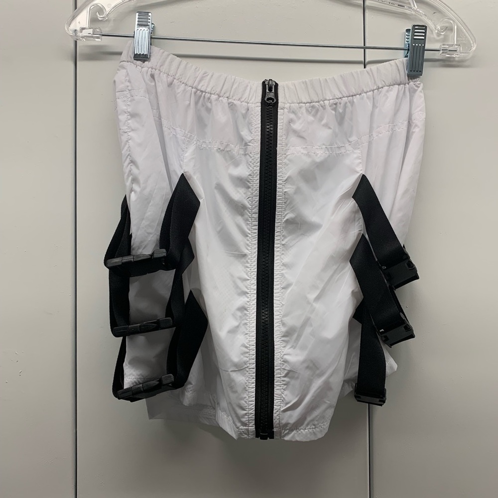 White skirt with Strappy buckles